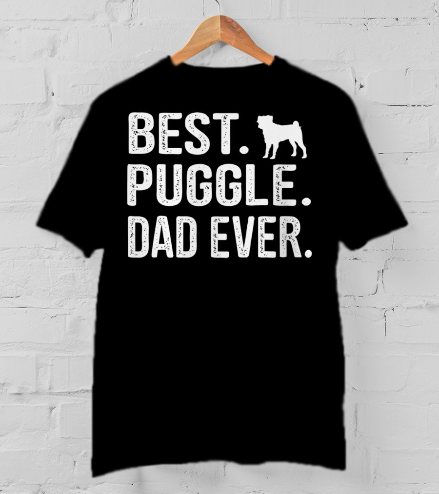 Best Puggle Dad Ever With Dog T-Shirt