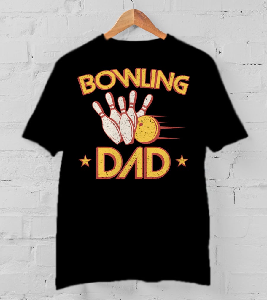 Bowling Dad Vintage Pins Ball86 T-Shirt