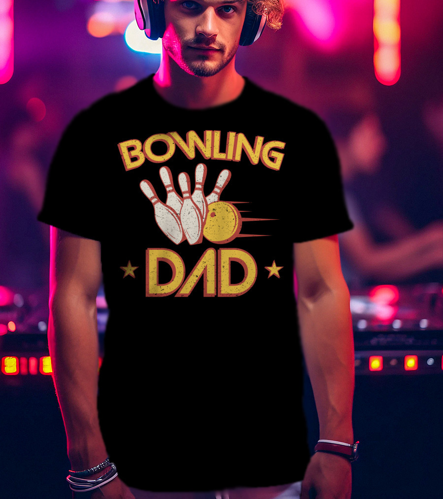 Bowling Dad Vintage Pins Ball86 T-Shirt