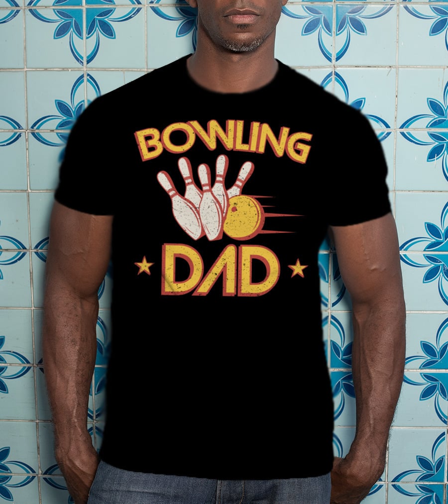 Bowling Dad Vintage Pins Ball86 T-Shirt