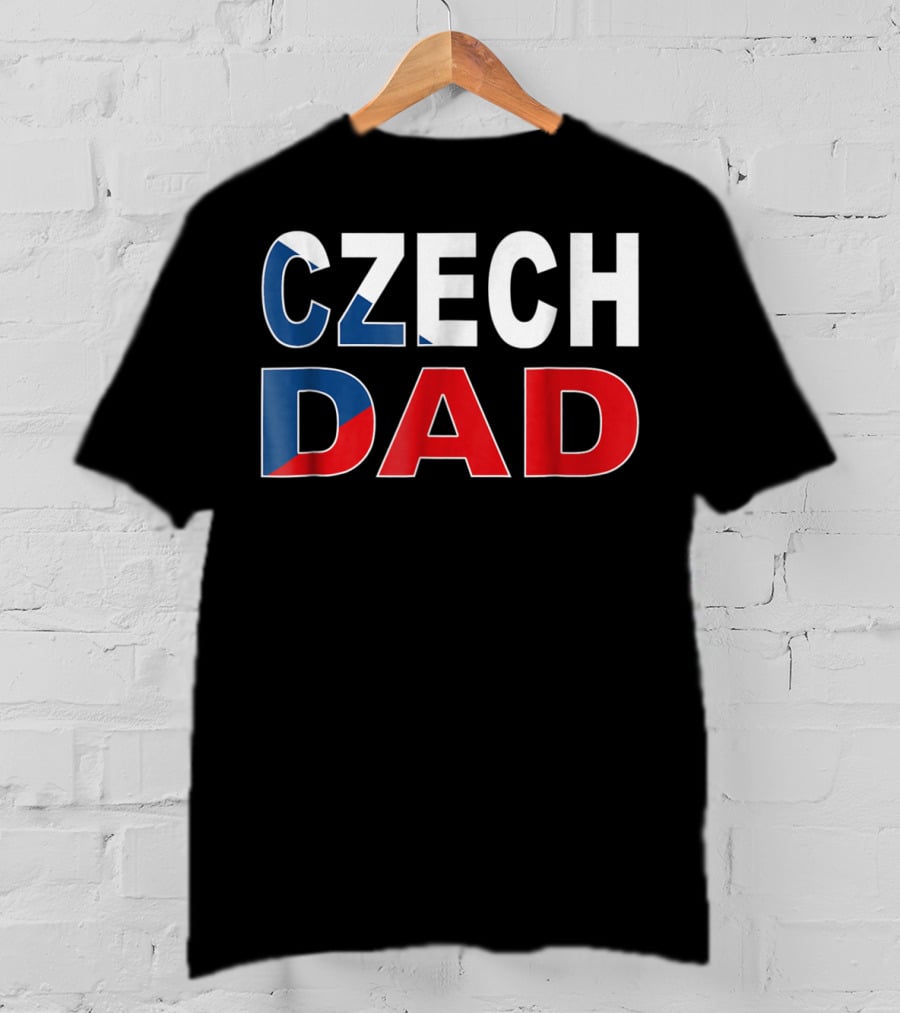 Czech Dad Czechoslovakian Flag Colors T-Shirt