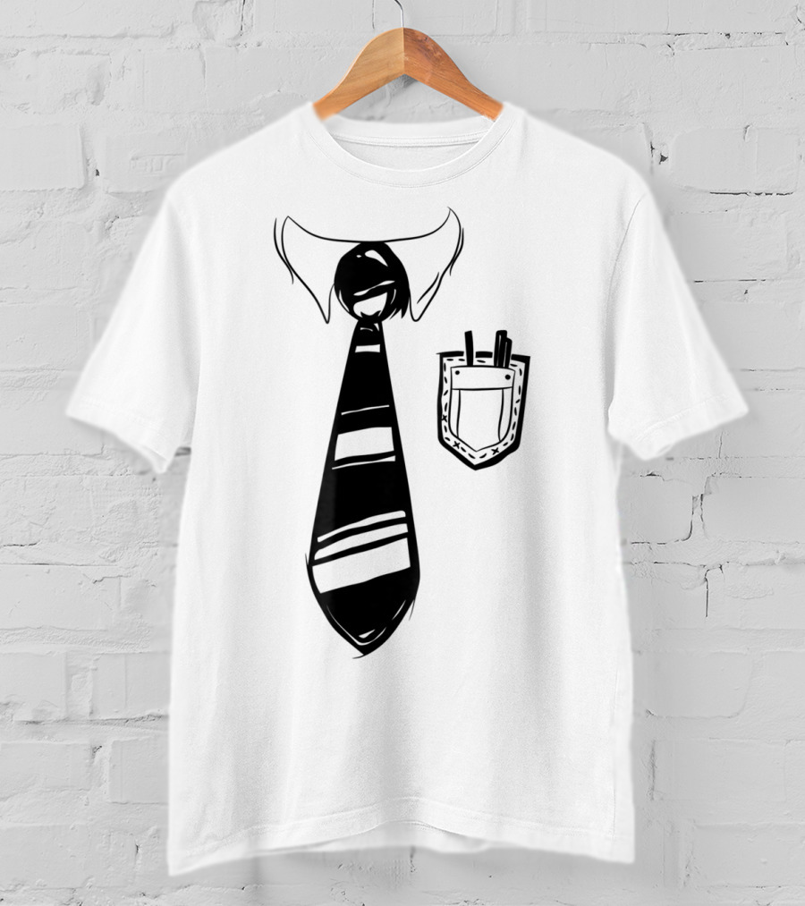 Dad Bod Tie Office Work Blue Collar Worker Cubicle T-Shirt