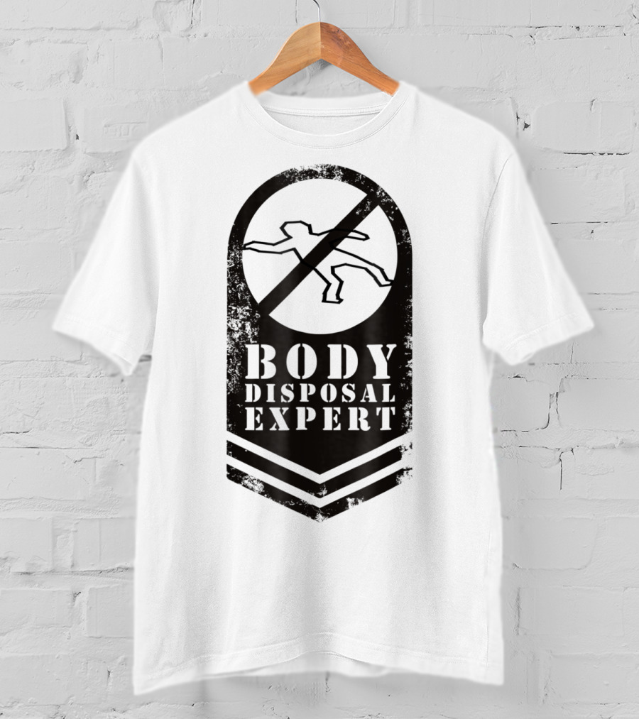 Angry Protective Dad Body Disposal Expert Iconic Shield T-Shirt