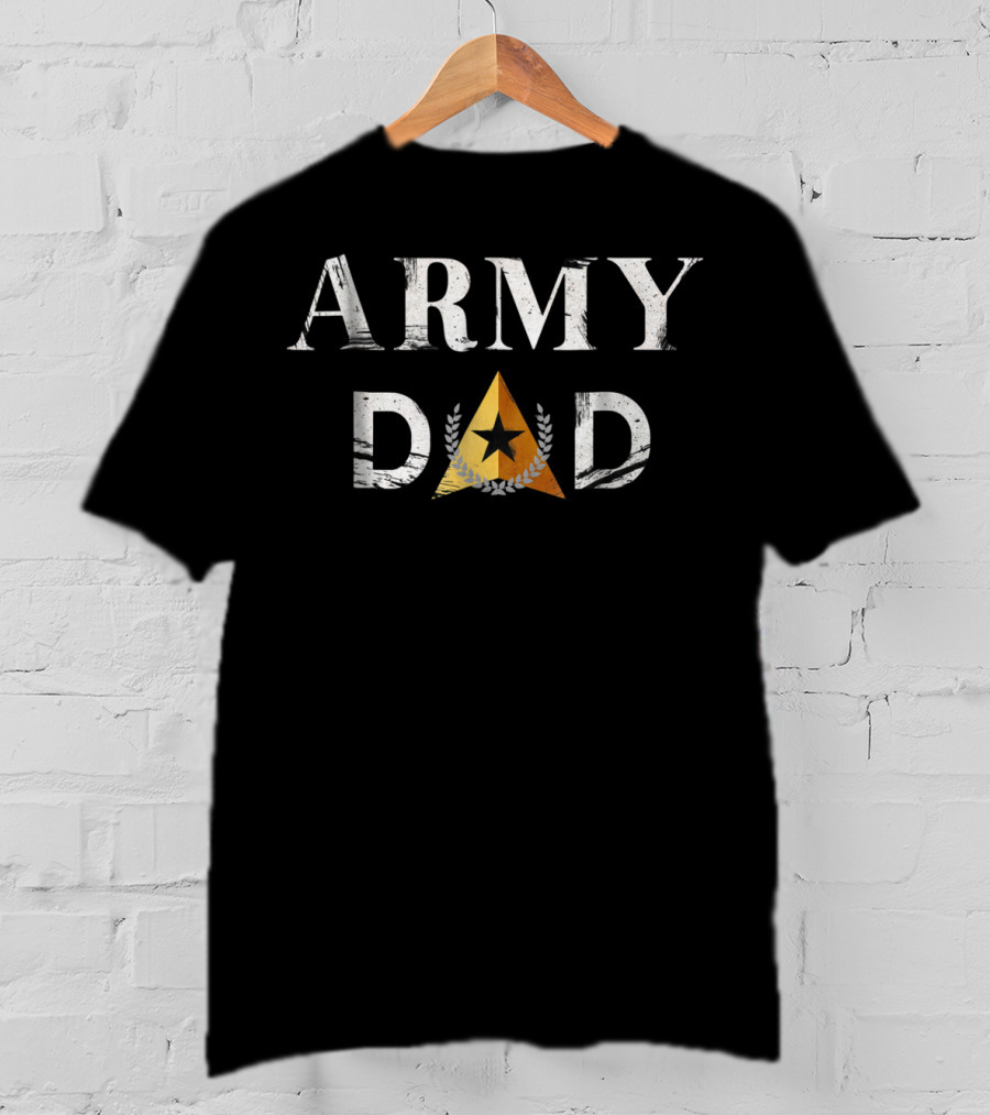 Army Dad Star Laurel Emblem US Army Patriot T-Shirt