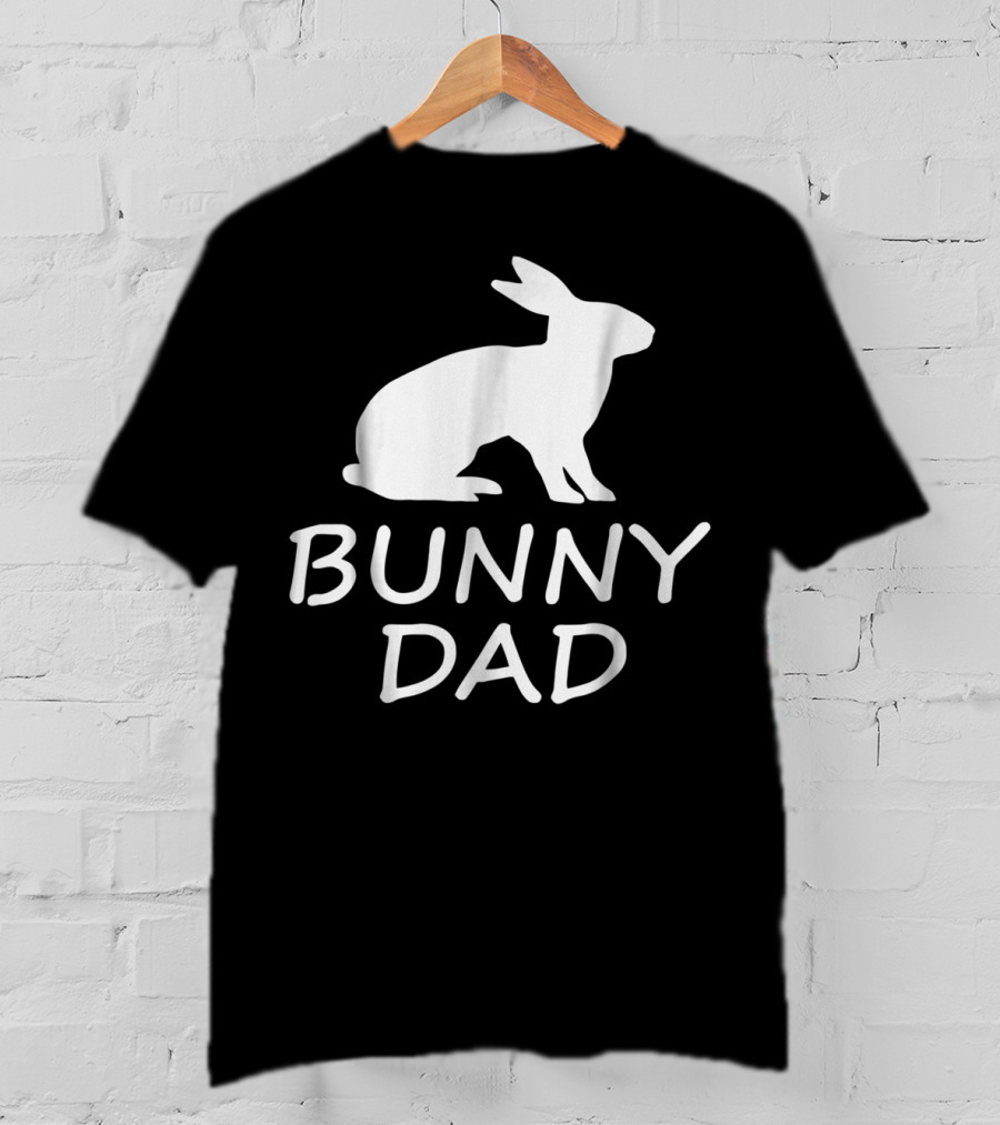 Bunny Dad Rabbit Silhouette Father's Humor Dy54 T-Shirt