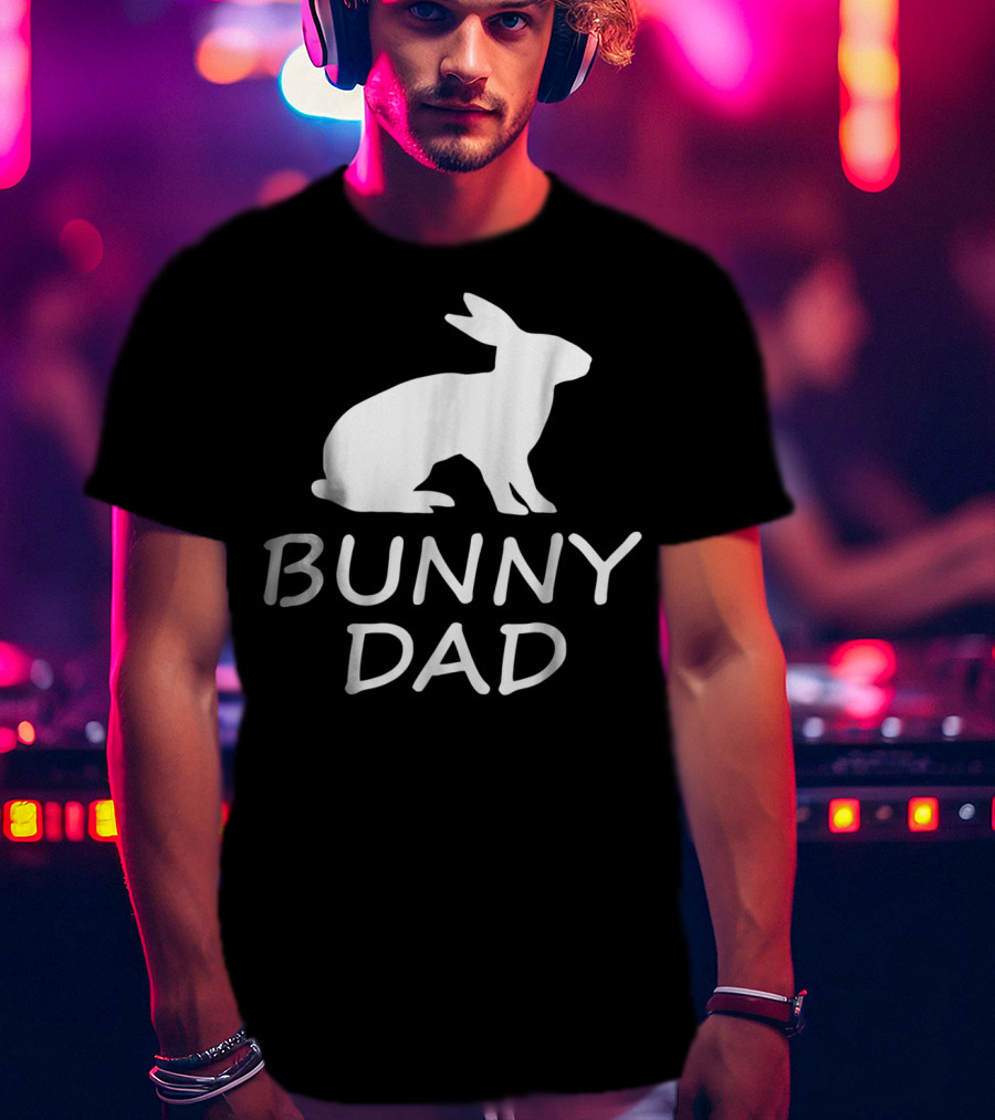 Bunny Dad Rabbit Silhouette Father's Humor Dy54 T-Shirt