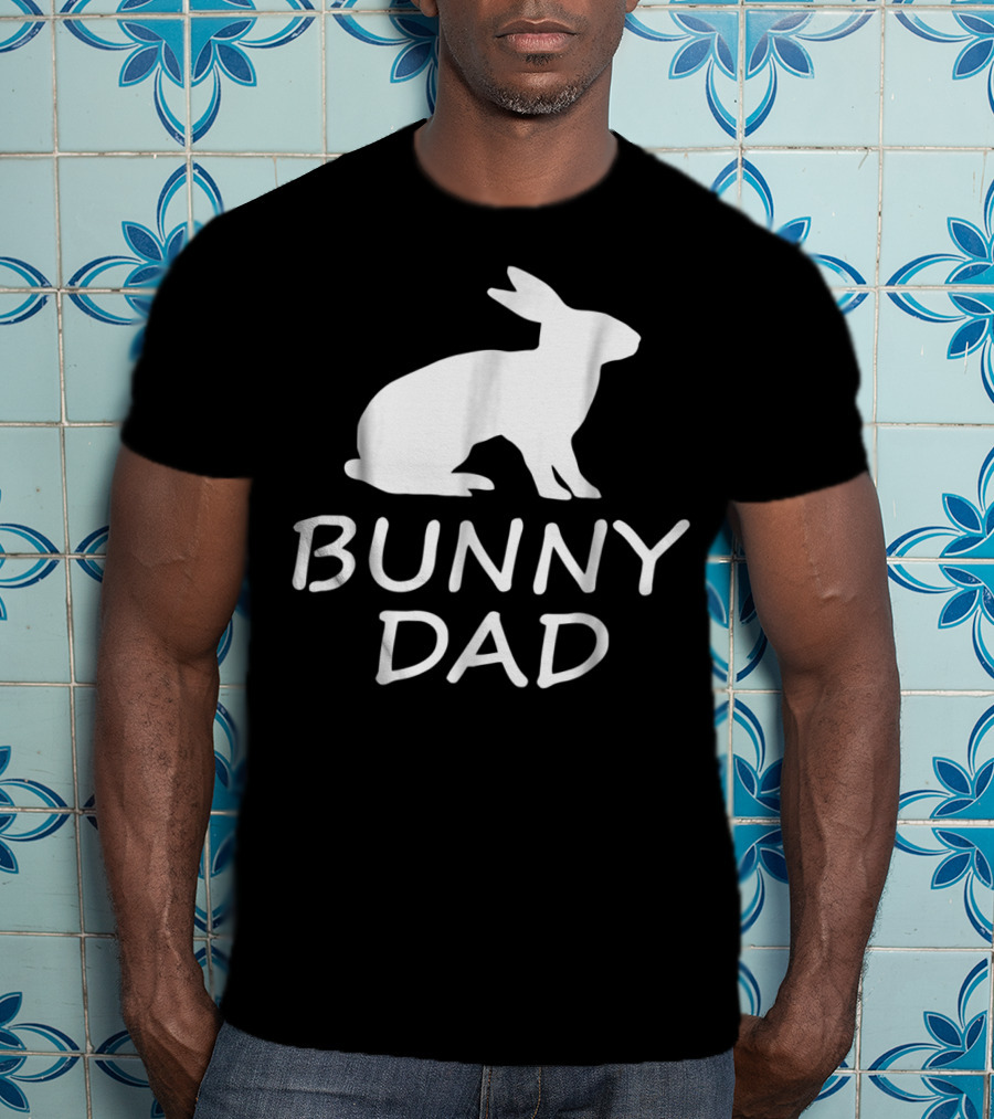 Bunny Dad Rabbit Silhouette Father's Humor Dy54 T-Shirt