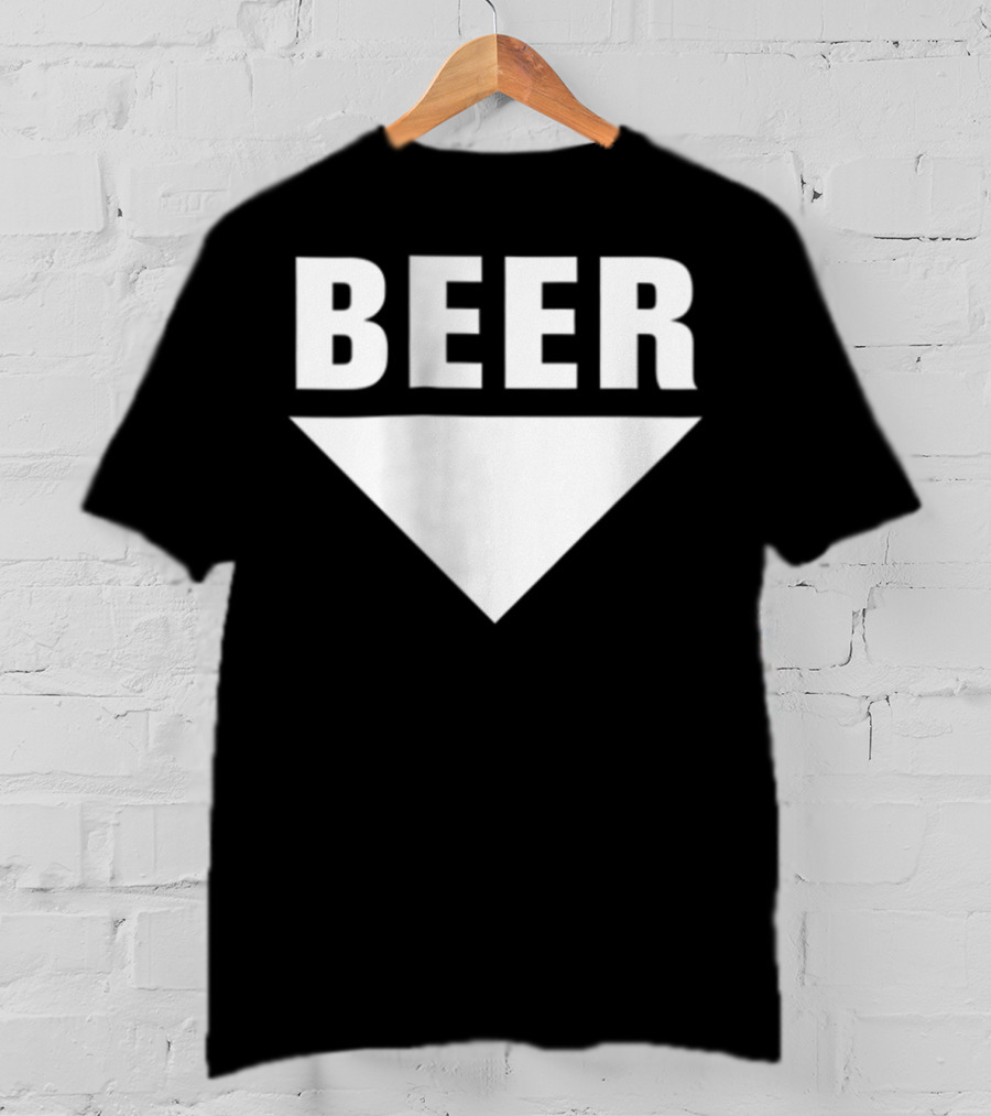 BEER Belly Arrow Label Expecting Joke T-Shirt