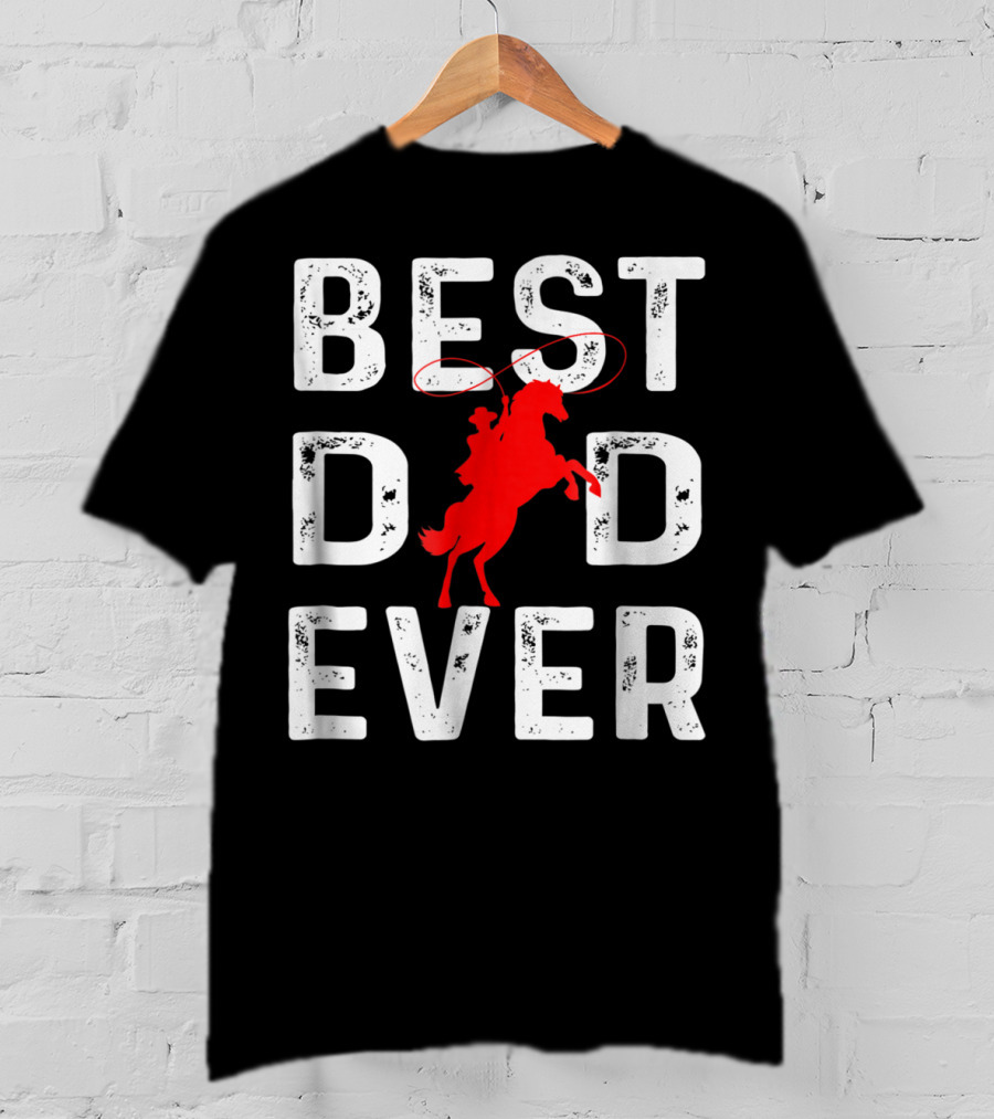 Best Dad Ever Cowboy Rider Iconic T-Shirt