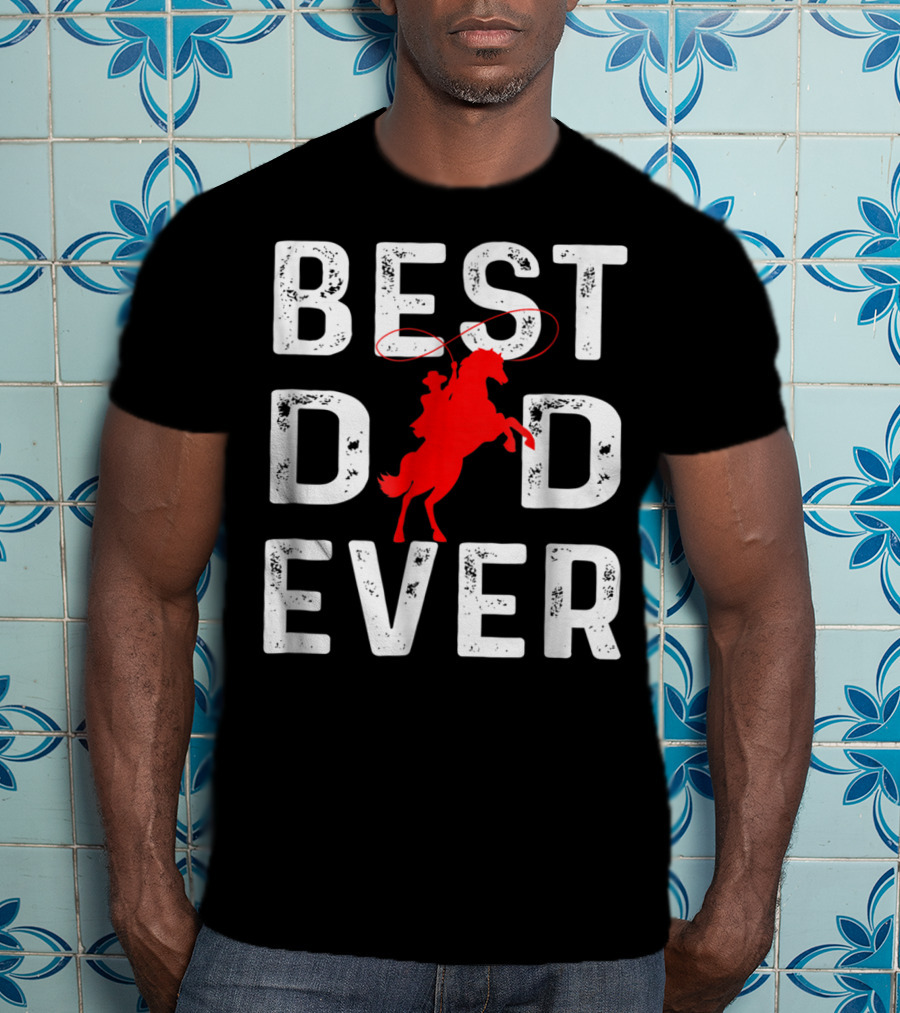Best Dad Ever Cowboy Rider Iconic T-Shirt