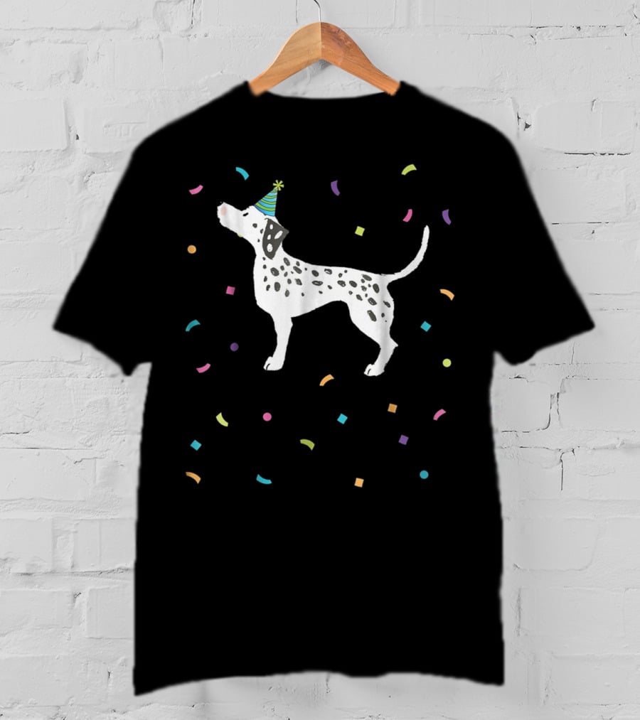 Cute Dalmatian Dog Dad Party T-Shirt