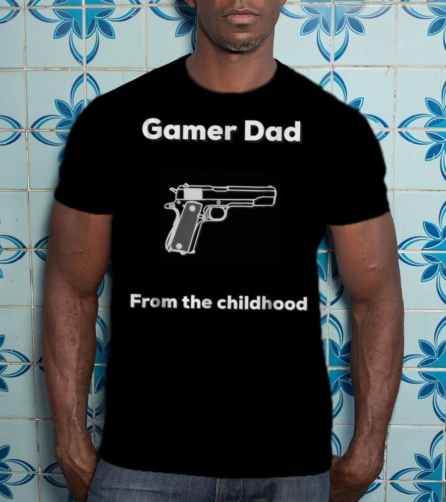 Gamer Dad From The Childhood Vintage Gun T-Shirt
