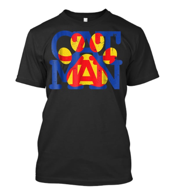 Cat Man Paw Print Graphic Cat Dad21 T-Shirt