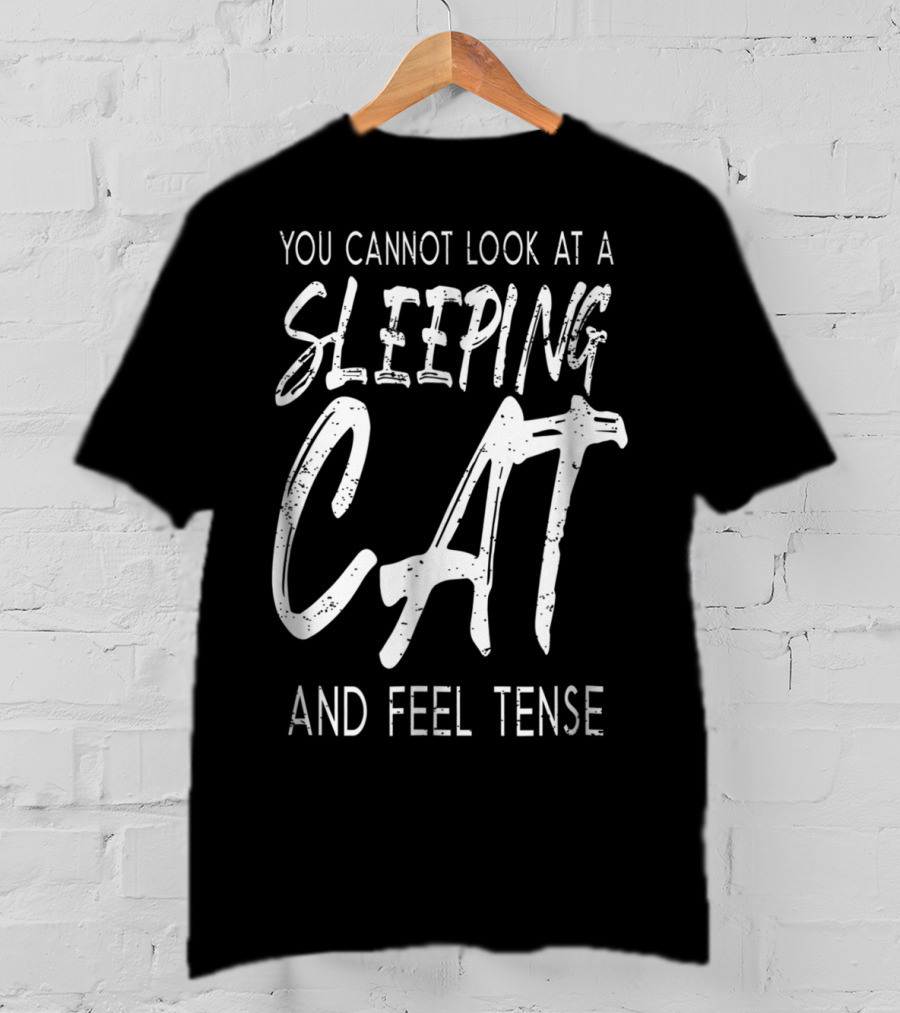 You Cannot Look At A Sleeping Cat And Feel Tense Cat Dad27 T-Shirt
