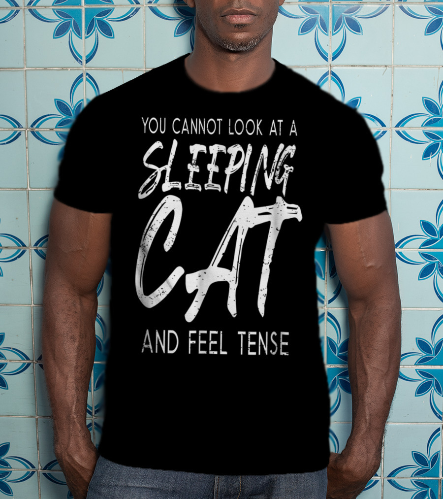 You Cannot Look At A Sleeping Cat And Feel Tense Cat Dad27 T-Shirt