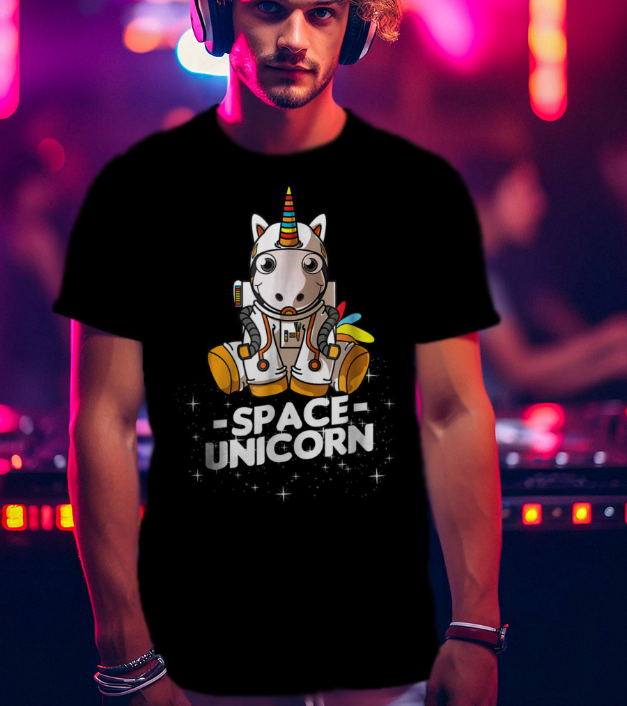 Space Unicorn Christmas Suit Dog Owner T-Shirt