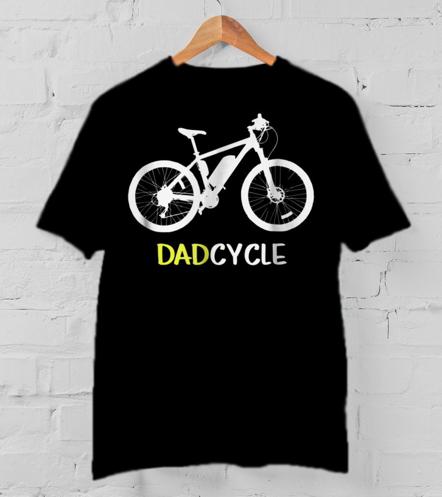 Dad Dadcycle Cycling Dad Bicycle Matching Cyclist Father Mom N Kids22 T-Shirt