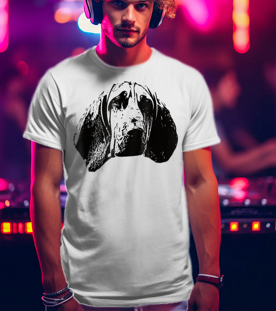 Bloodhound Face Dog Mom Or Dad T-Shirt