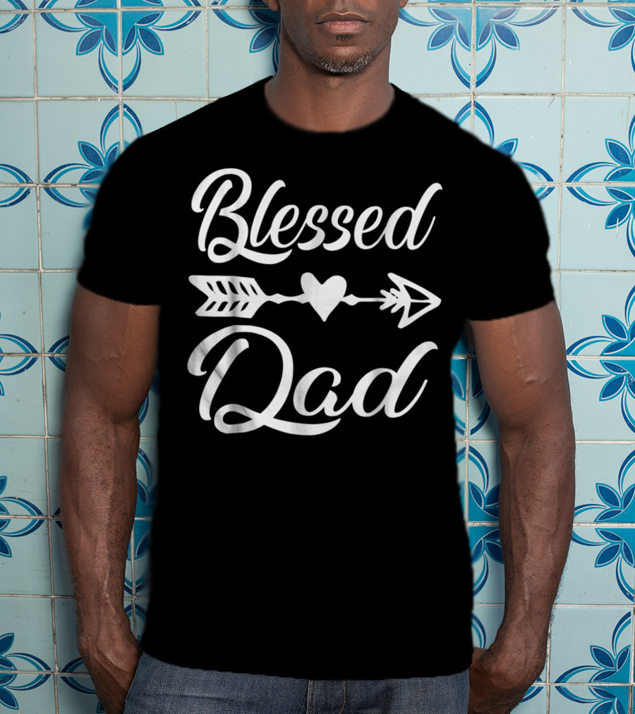 Blessed Dad Heart Arrow Thanksgiving86 T-Shirt