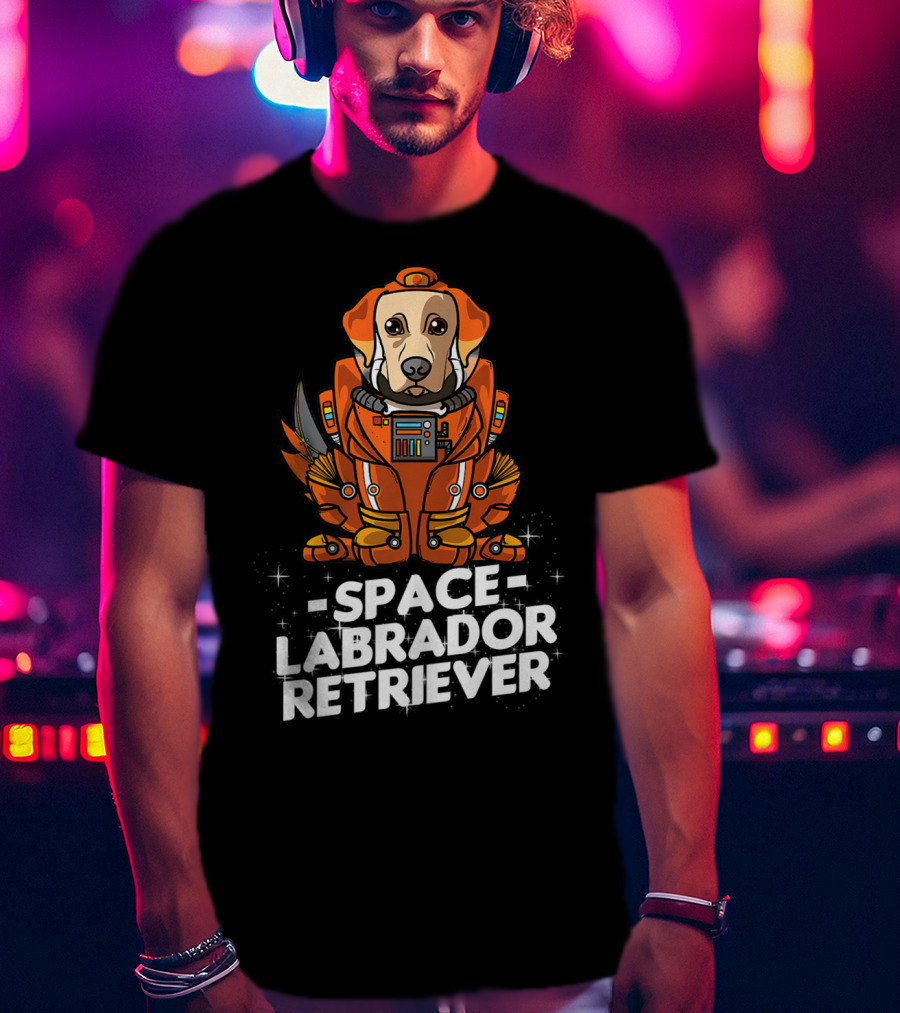 Space Labrador Retriever Space Suit Dog T-Shirt