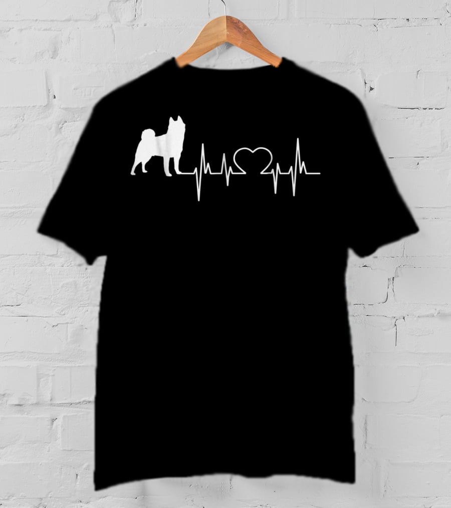 Akita Dog Heartbeat Line 83 T-Shirt