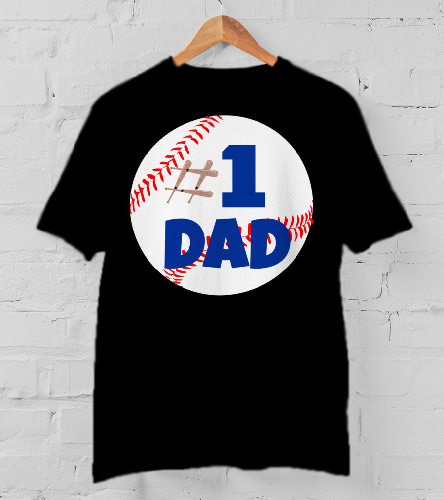 1 Dad Baseball Bats T-Shirt