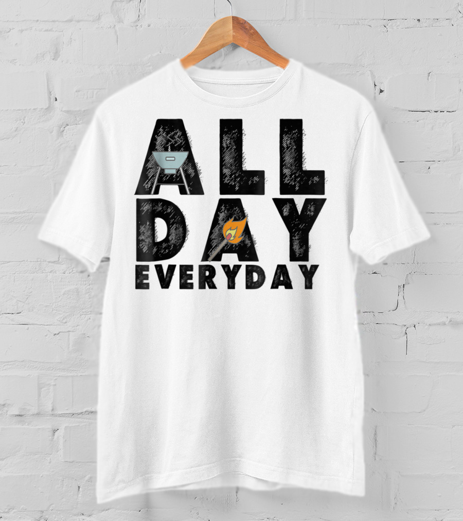 BBQ All Day Everyday Grilling Dad Husband Vintage60 Iconic Grill T-Shirt