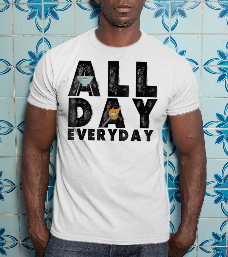 BBQ All Day Everyday Grilling Dad Husband Vintage60 Iconic Grill T-Shirt