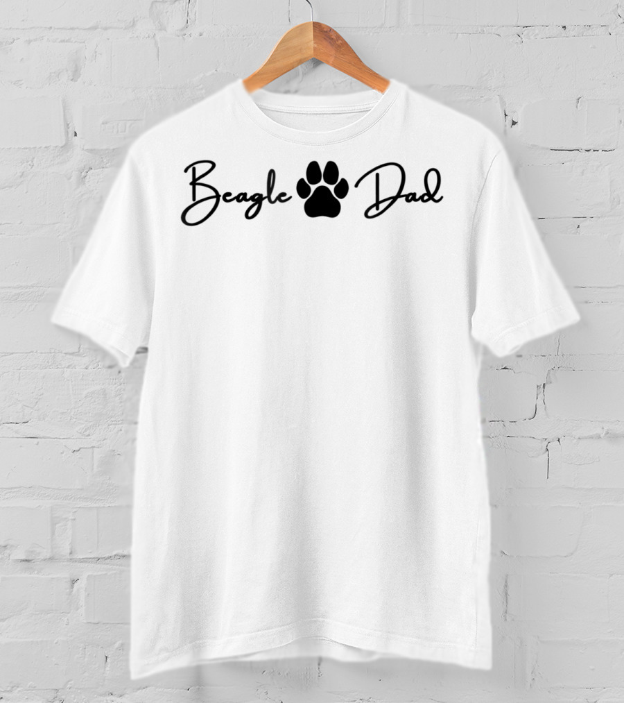 Beagle Dad Paw Prints T-Shirt