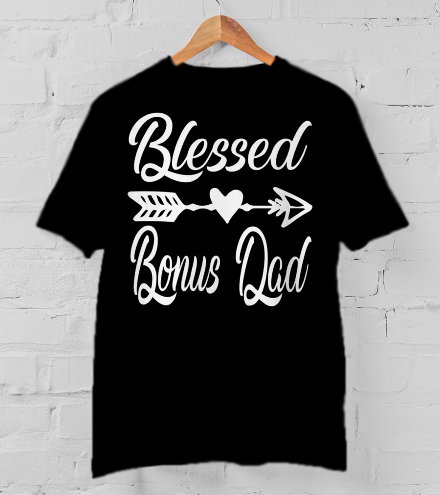 Blessed Bonus Dad Heart Arrow Thanksgiving88 T-Shirt
