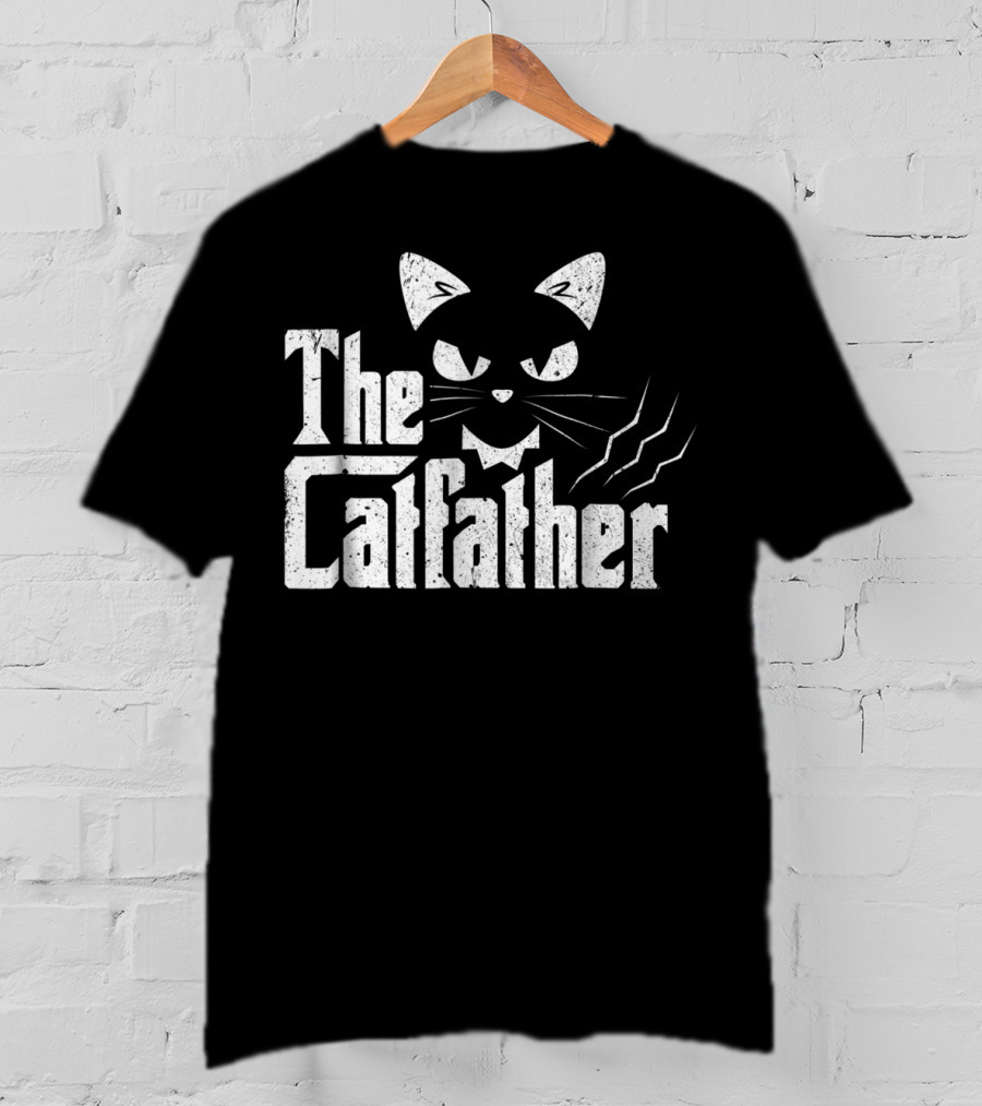 The Catfather Cats Dad Movie Parody Daddy T-Shirt