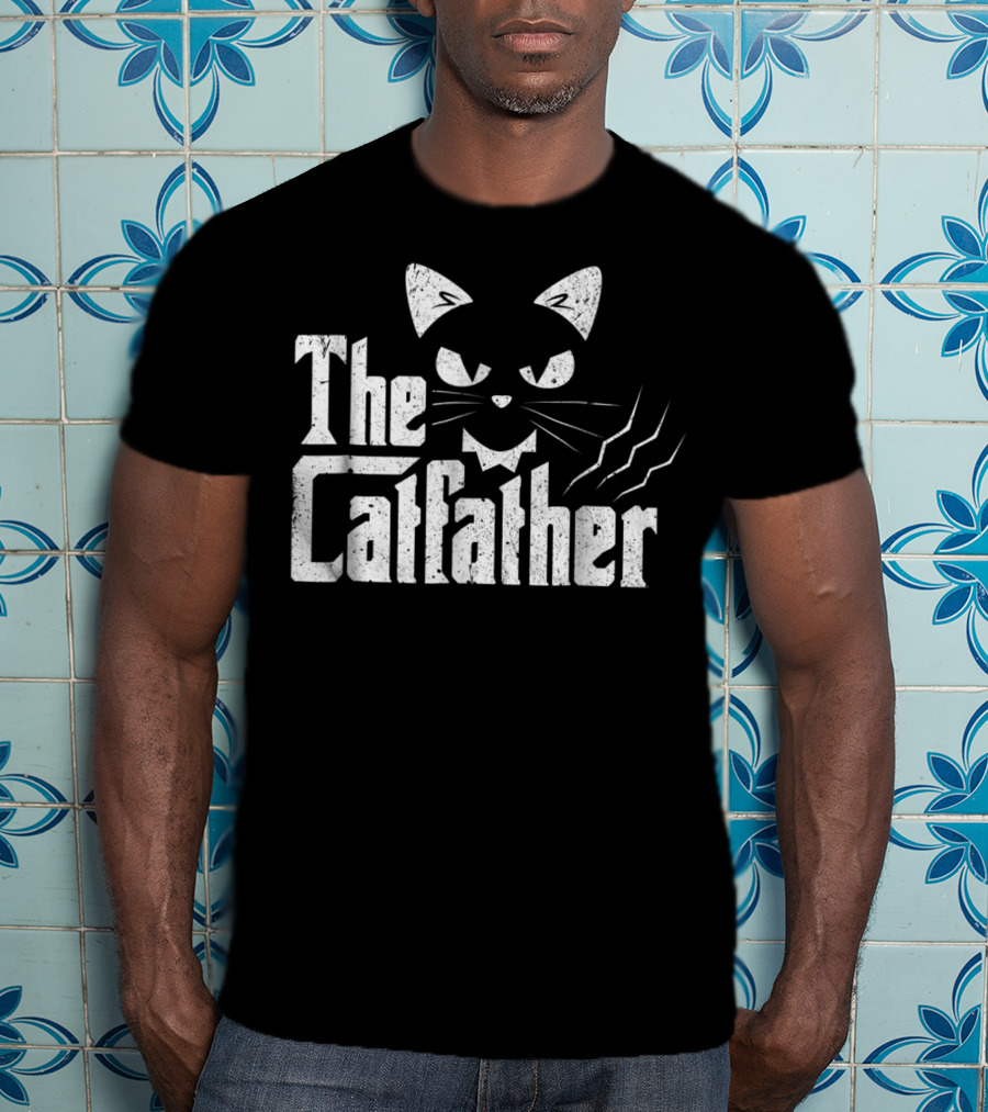 The Catfather Cats Dad Movie Parody Daddy T-Shirt