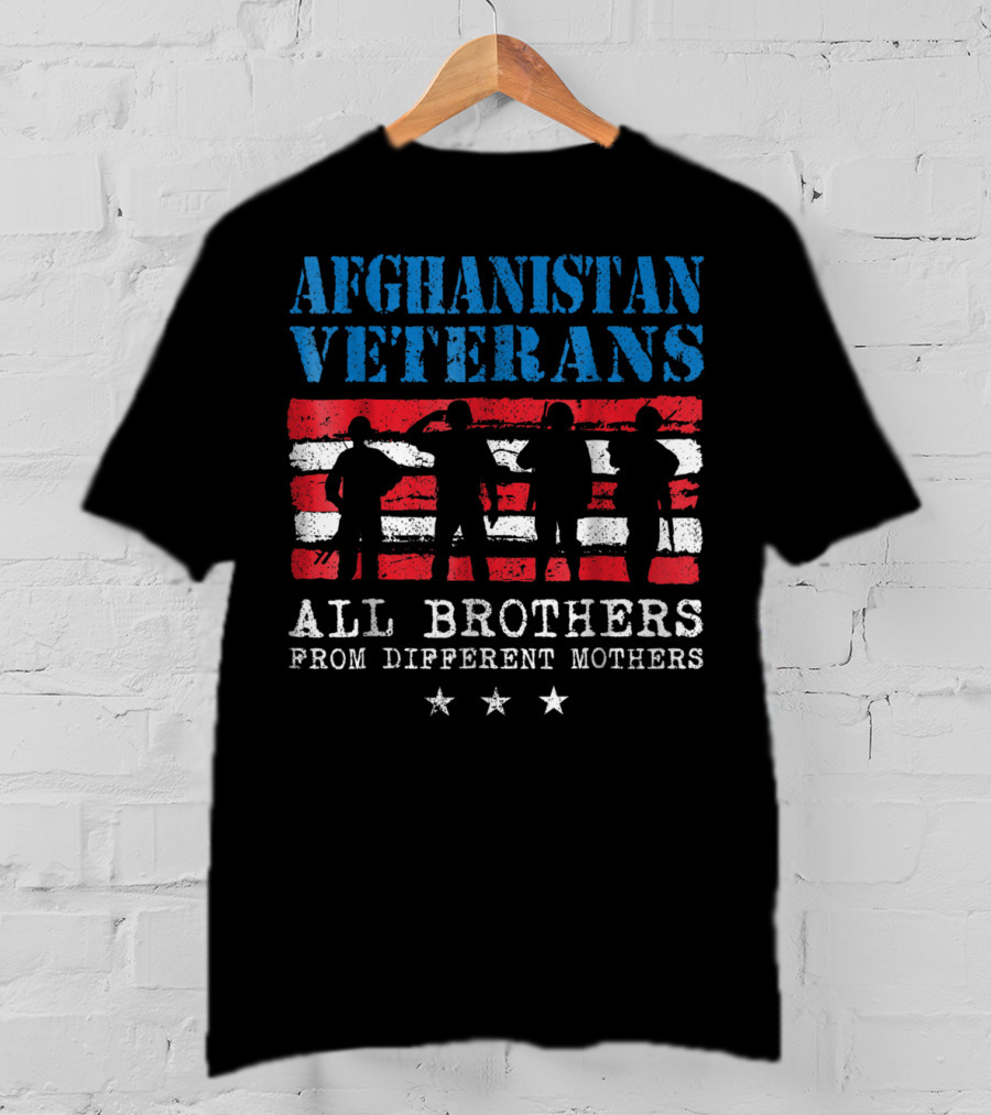 Afghanistan Veterans All Brothers From Different Mothers USA Dad Grandpa Veterans Day T-Shirt