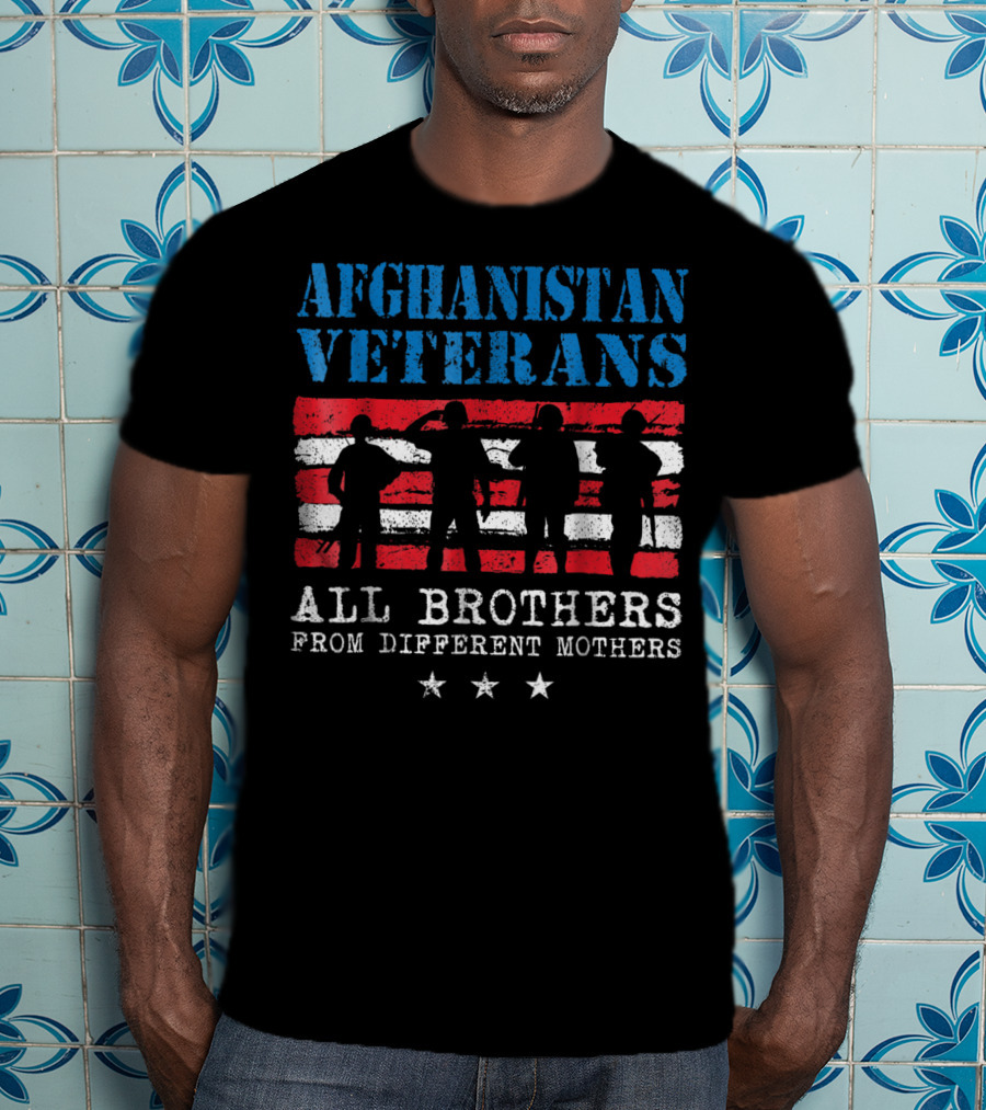 Afghanistan Veterans All Brothers From Different Mothers USA Dad Grandpa Veterans Day T-Shirt