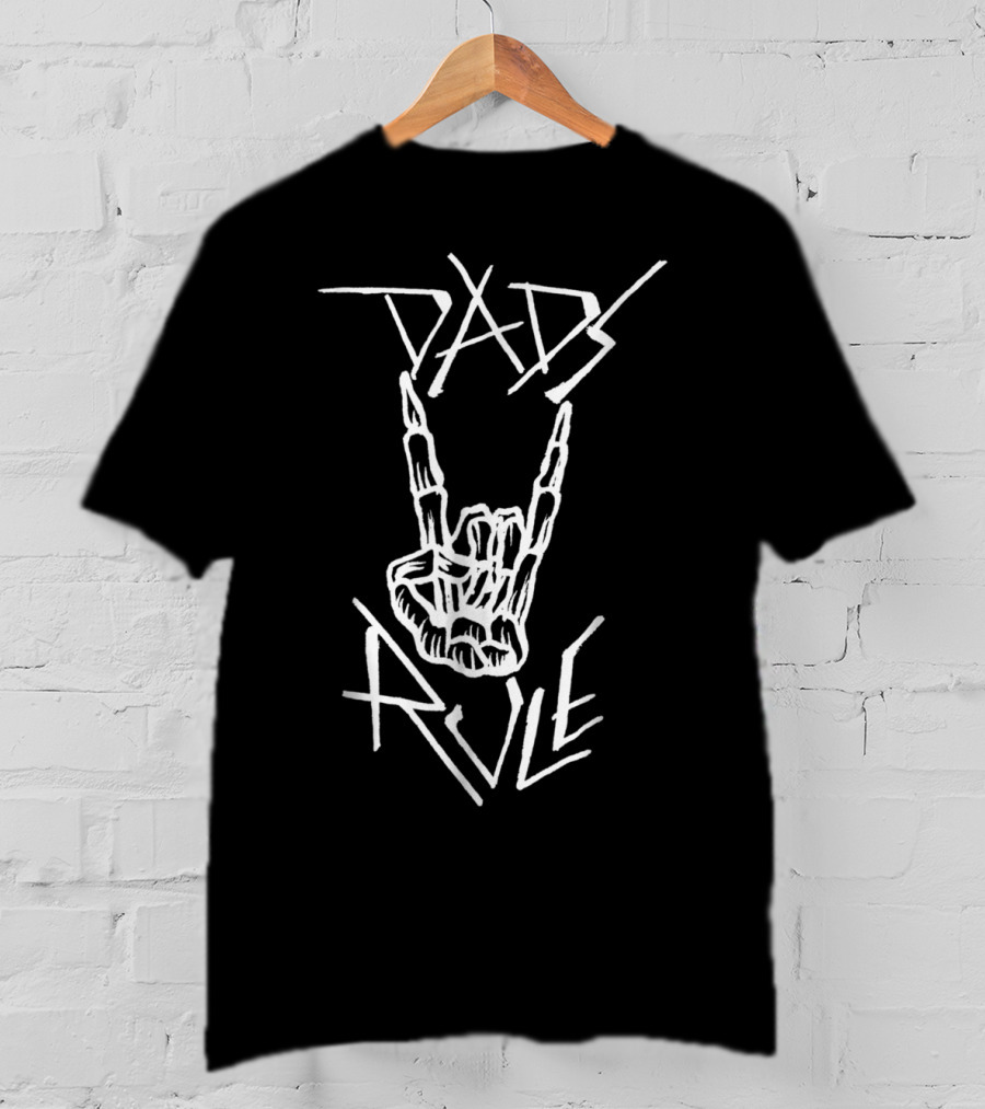 Best Dad Ever Dads Rule Rock Hand Symbol All Day65 T-Shirt
