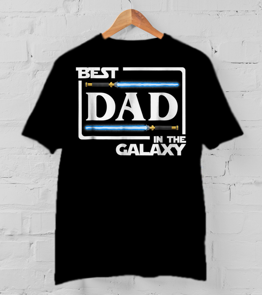 Best Dad In The Galaxy Lightsaber T-Shirt