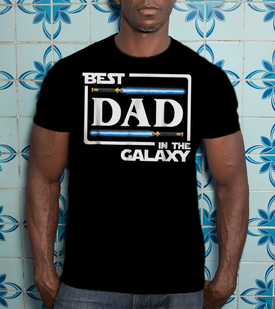 Best Dad In The Galaxy Lightsaber T-Shirt