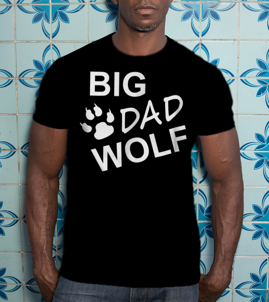 BIG DAD WOLF Paw Prints T-Shirt