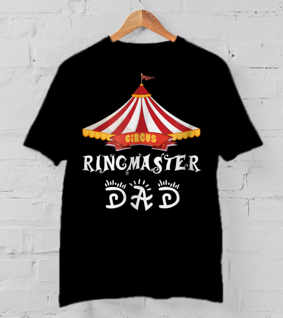 Circus Ringmaster Dad Birthday Party Carnival T-Shirt