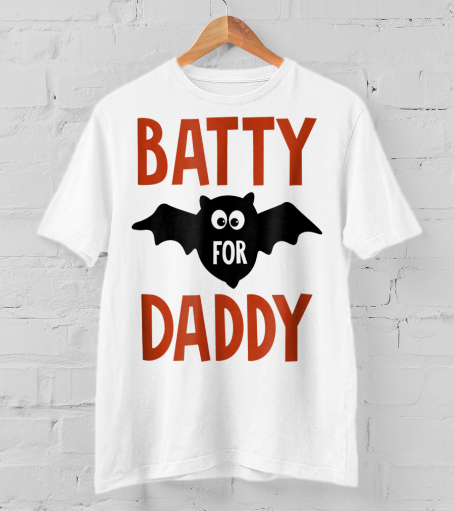 Batty For Daddy Halloween Kids Dad59 T-Shirt