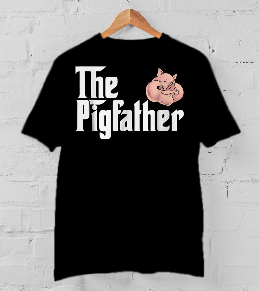 The Pigfather Cute Pig Animal Sleep Piggy Lover Papa T-Shirt
