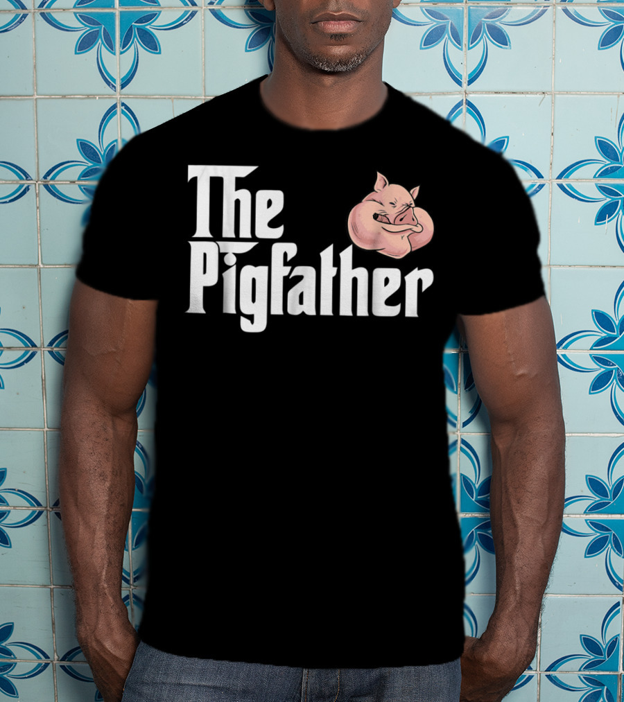 The Pigfather Cute Pig Animal Sleep Piggy Lover Papa T-Shirt