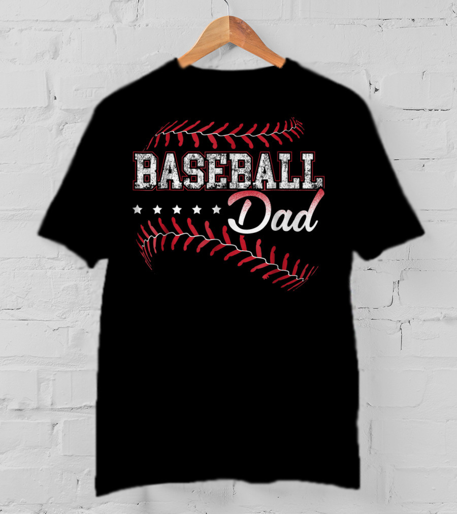 Baseball Dad Love Playing Baseball Sports Fanatic Father's Passion T-Shirt