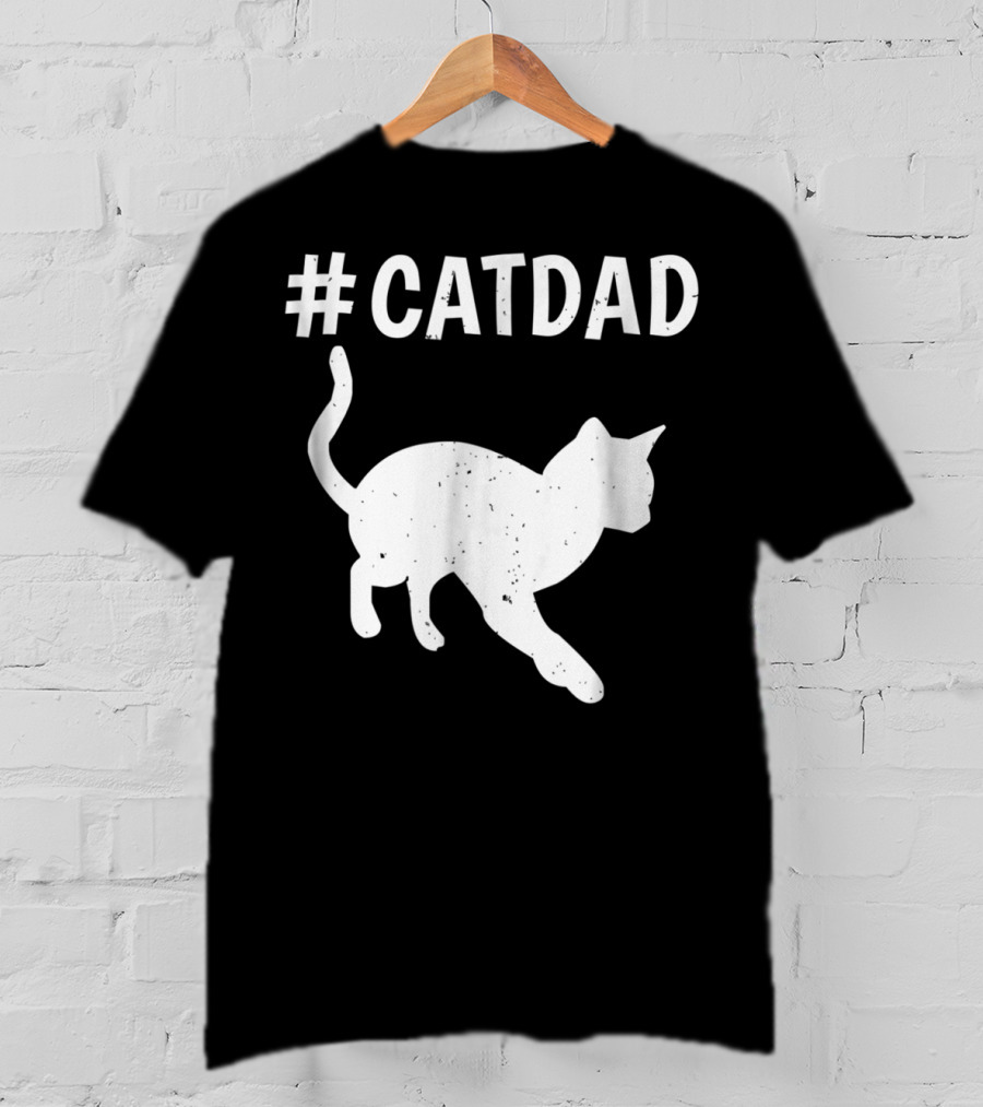 CatDad Hashtag Cat Dad For Cat Owner86 T-Shirt