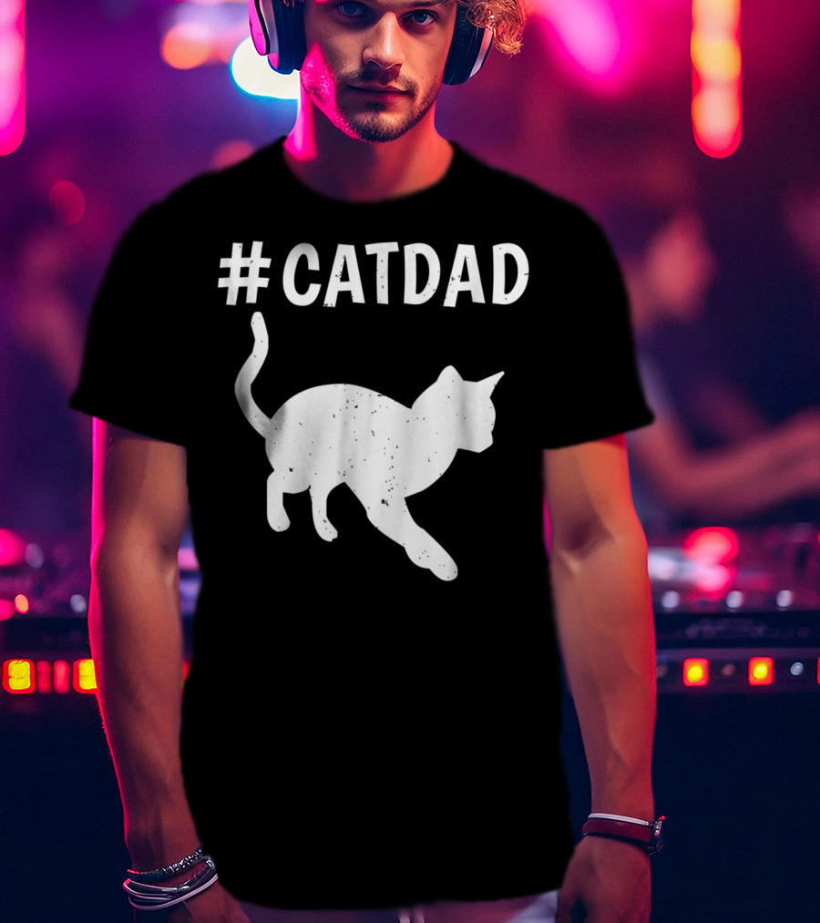 CatDad Hashtag Cat Dad For Cat Owner86 T-Shirt