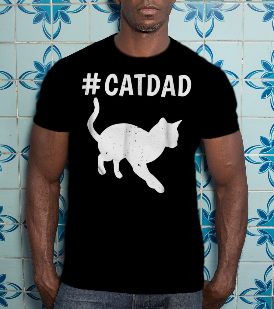 CatDad Hashtag Cat Dad For Cat Owner86 T-Shirt