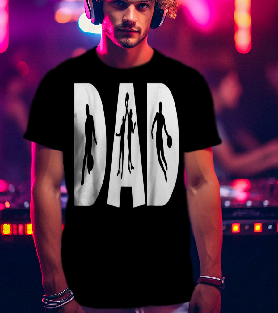 Basketball Dad Silhouette Sports Enthusiast Father's T-Shirt