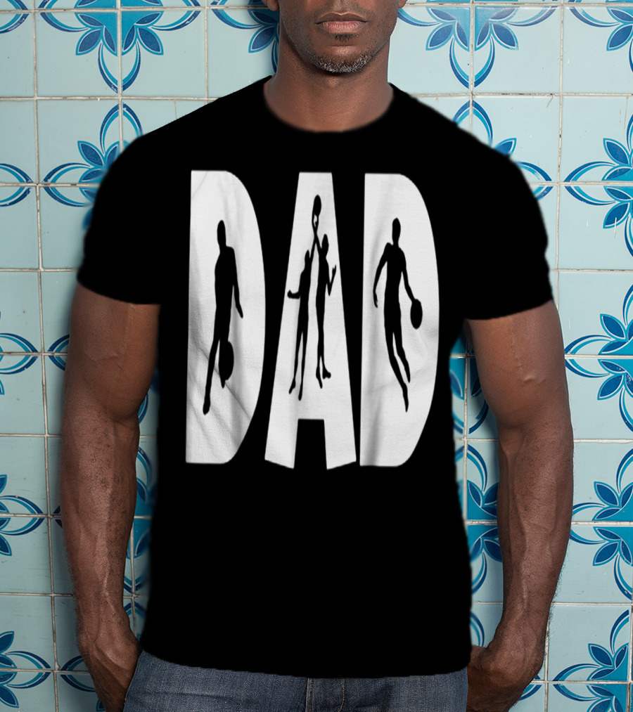 Basketball Dad Silhouette Sports Enthusiast Father's T-Shirt