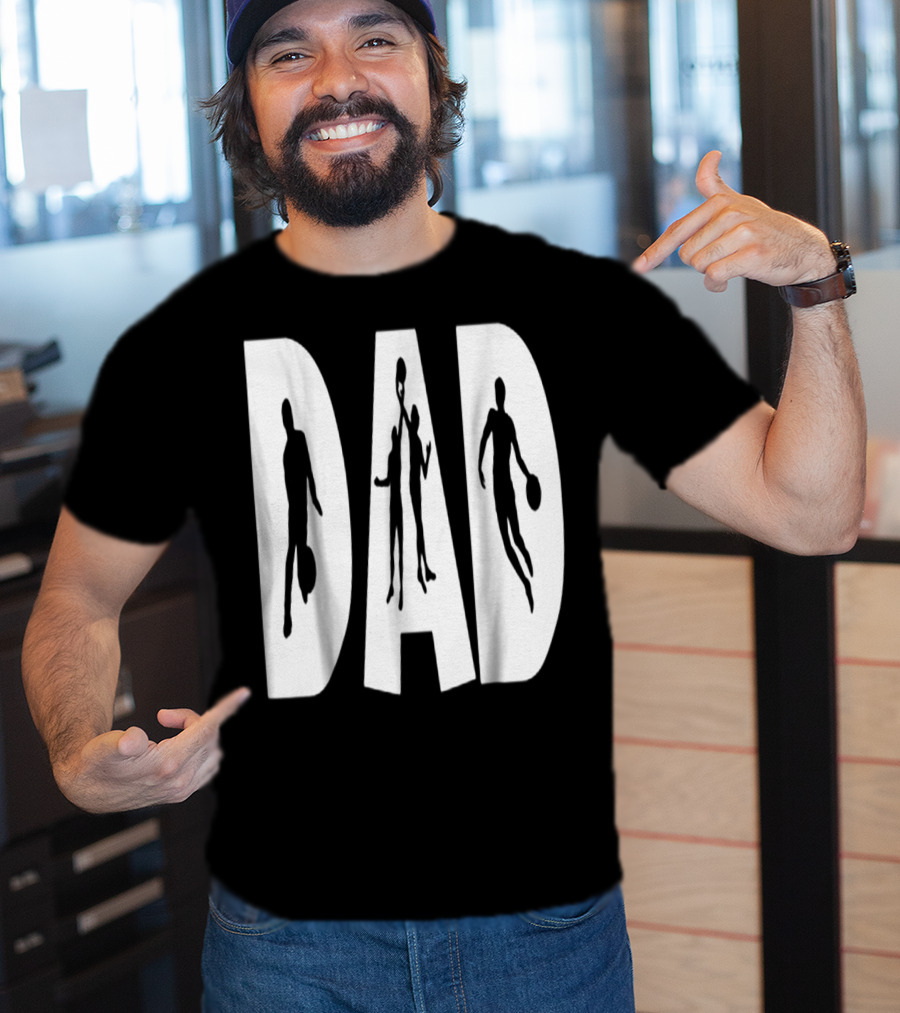 Basketball Dad Silhouette Sports Enthusiast Father's T-Shirt
