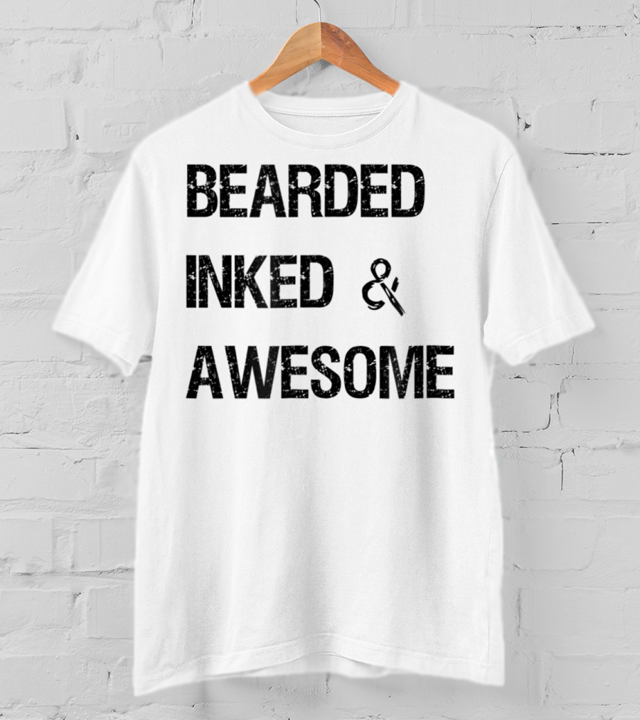 Bearded Inked And Awesome Christmas Husbands18 T-Shirt